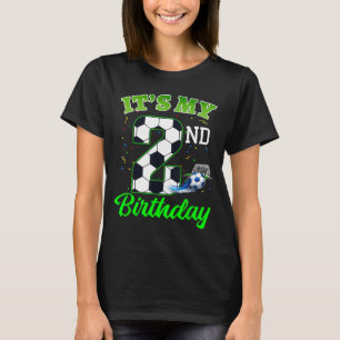 T-shirt Anniversaire 2 ans Football Garçon Fille Enfants F