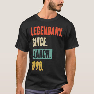 T-shirt Anniversaire 33 mars Décoration 33 ans Vieux Vinta
