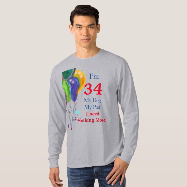 T-shirt Anniversaire 34 ans (Devant entier)