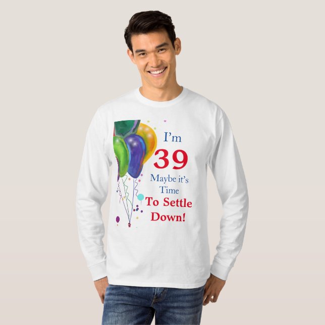 T-shirt Anniversaire 39 ans (Devant entier)