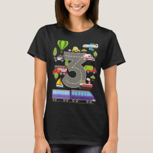 T-shirt Anniversaire 3e Garçons Filles Enfants Voiture 3 a