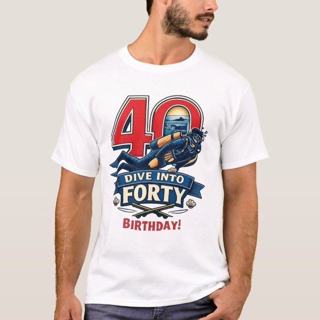 T-shirt Anniversaire 40 ans plongée  (Devant)
