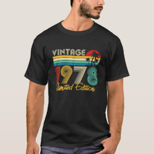 T-shirt Anniversaire 44 ans Vintage 1978 Limited Edition 4