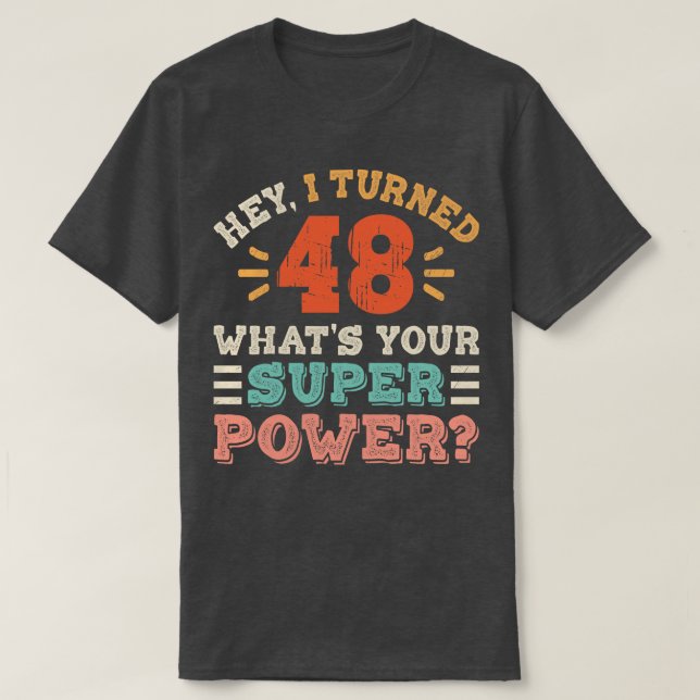 T-shirt Anniversaire 48 ans (Design devant)