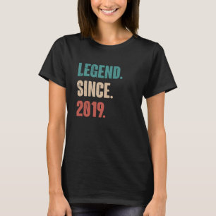 T-shirt Anniversaire 4ème Décoration 4 Ans Vintage 2019