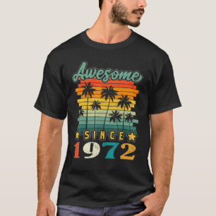 T-shirt Anniversaire 51 ans Vintage Incroyable Depuis 1972