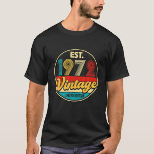 T-shirt Anniversaire 54 Ans Vintage 1972 Édition Limitée 5