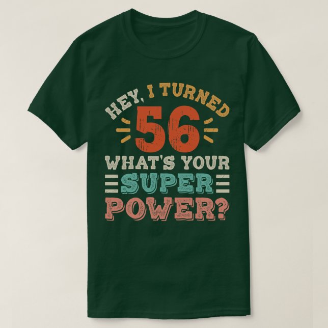 T-shirt Anniversaire 56 ans (Design devant)