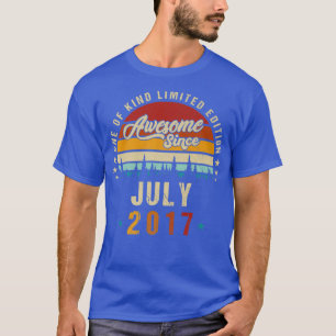 T-shirt Anniversaire 5 ans Vintage Incroyable Depuis juill