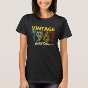 T-shirt Anniversaire 61 ans Vintage 1961 61e anniversaire