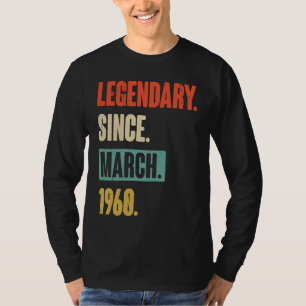 T-shirt Anniversaire 63 mars Décoration 63 ans Vieux Vinta