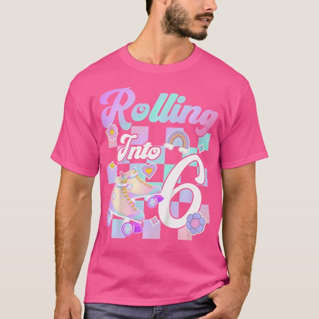 T-shirt Anniversaire 6 Ans Roller Skate 6 Ans Roller Skati (Devant)