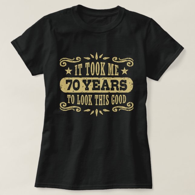 T-shirt Anniversaire 70 ans (Design devant)