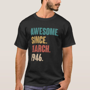T-shirt Anniversaire 77ème Décoration Mars 77 Ans Vintag