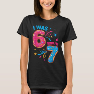 T-shirt Anniversaire 7 Ans Était 6 Maintenant J'ai 7 67 En