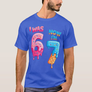 T-shirt Anniversaire 7 Ans j'avais 6 ans Maintenant j'ai 7