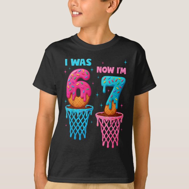 T-shirt Anniversaire 7 Ans J'avais 6 Ans Maintenant J'ai 7 (Devant)