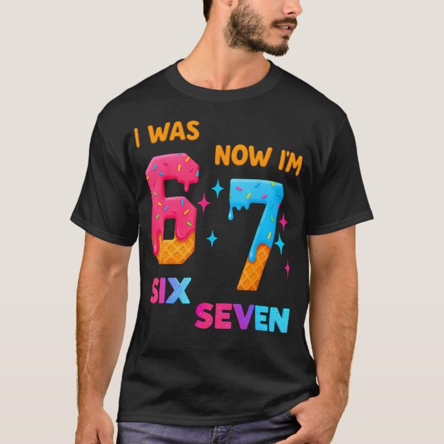 T-shirt Anniversaire 7 Ans J'avais 6 Ans Maintenant J'ai 7 (Devant)