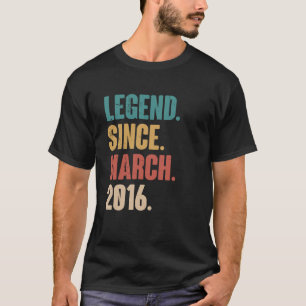 T-shirt Anniversaire 7e Décoration 7 mars 7 ans Vieux Vint