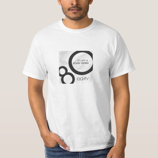 T-shirt Anniversaire 80 Décennie Blanche (Devant)