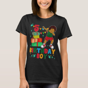 T-shirt Anniversaire African American Boy 5e anniversaire