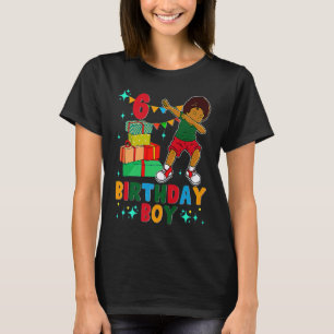 T-shirt Anniversaire African American Boy 6e anniversaire