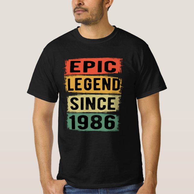 T-shirt anniversaire âgé de 39 ans 1986 Légende épique 39e (Devant)