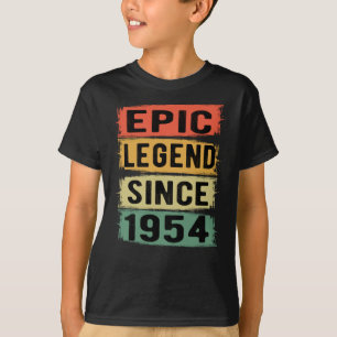 T-shirt anniversaire âgé de 71 ans 1954 Légende épique 71e