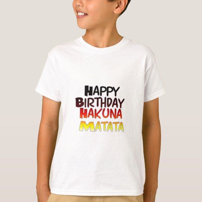 T-shirt Anniversaire allemand Hakuna Matata Art Imprimer (Devant)