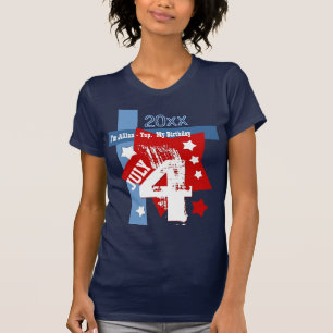 T-shirt ANNIVERSAIRE année faite sur commande BLEUE