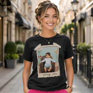 T-Shirt Anniversaire avec photo vintage personnalisée