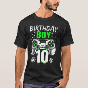 T-shirt Anniversaire Boy 10 contrôleur de jeu vidéo Gamer 