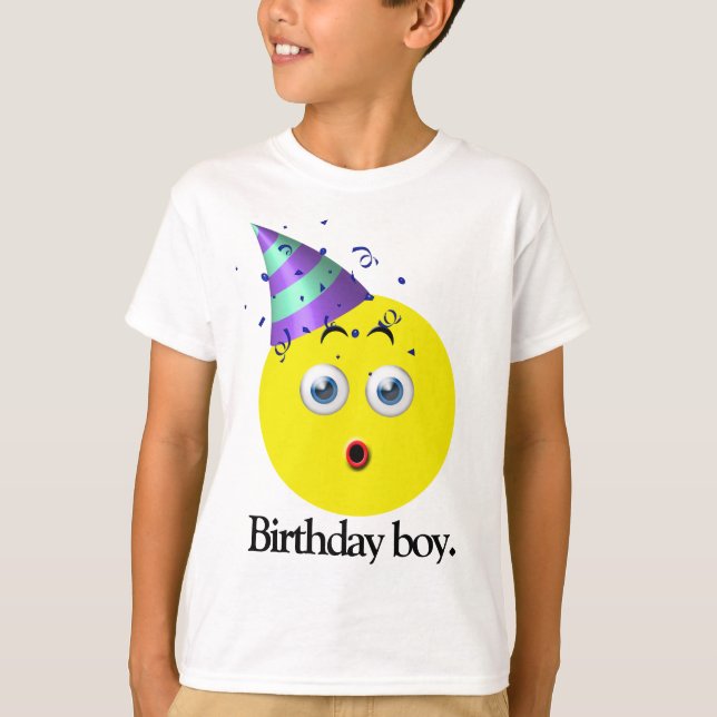 T-shirt Anniversaire Boy Emoji (Devant)