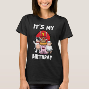 T-shirt Anniversaire Boy Farm Animaux 1er B Jour 1 An old