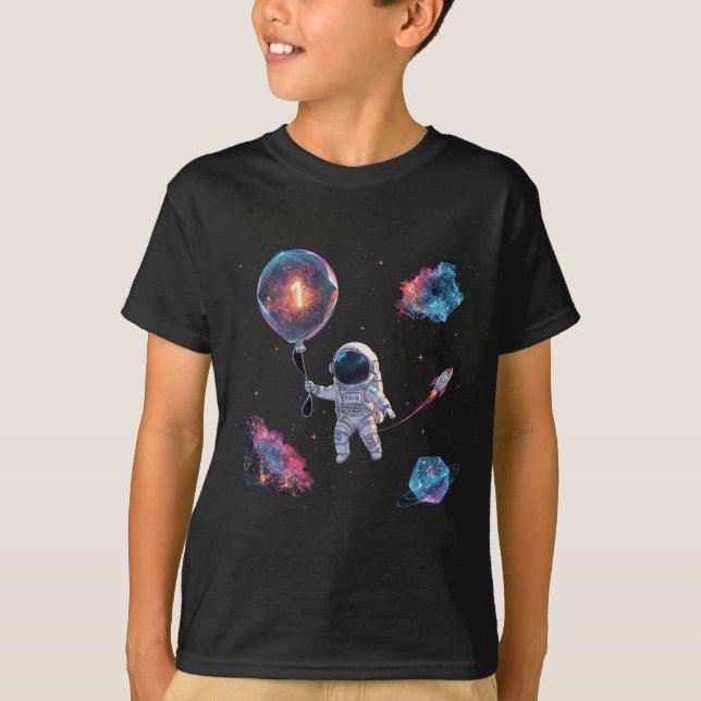 T-shirt Anniversaire Boy Space Adventure Tee (Devant)