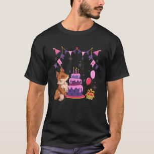 T-shirt Anniversaire Cake Cute Animal Wildlife Anniversair