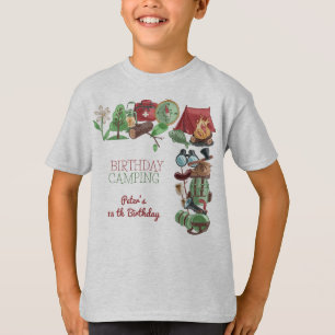 T-shirt Anniversaire camping nature randonnée pour enfants