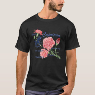 T-shirt Anniversaire Capricorne Janvier Carnation Garnet n