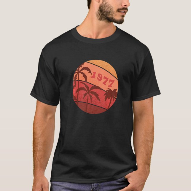 T-shirt Anniversaire Classic Palm Sunset 45e Anniversaire  (Devant)