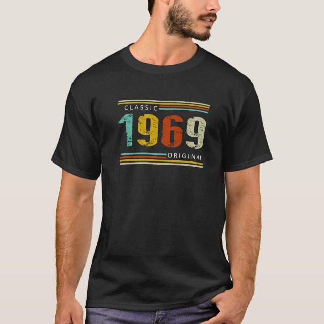 T-shirt Anniversaire, Classique De 1969 Original, Rétro (Devant)
