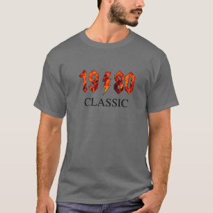 T-shirt Anniversaire classique de Rock en 1980