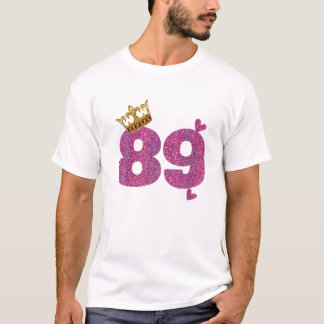 T-shirt Anniversaire Couronne 89 Ans Bd