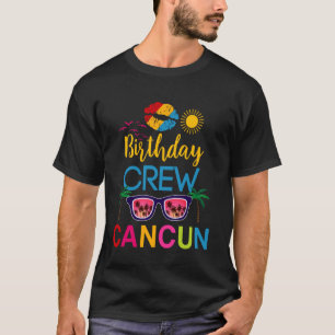 T-shirt Anniversaire Crew Cancun Trip 2024 Beach Party Bir