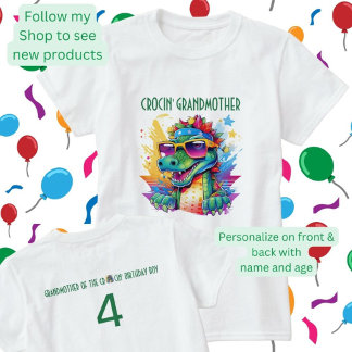 T-shirt Anniversaire Crocodile Grand-mère Tante Égale
