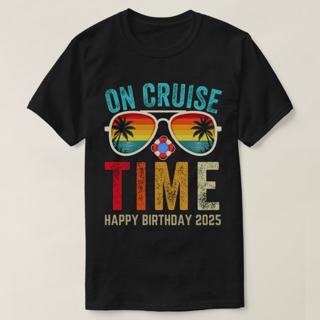T-shirt Anniversaire Croisière Drôle Cadeau 2025 (Design devant)