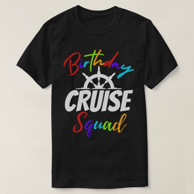 T-shirt Anniversaire Cruise Squad Famille Réunion Bateau a (Design devant)