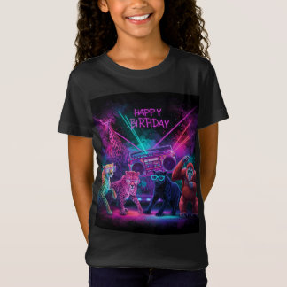 T-Shirt Anniversaire dans la jungle par Natasha Us