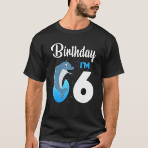 T-shirt Anniversaire dauphin 6 ans Enfants garçons filles