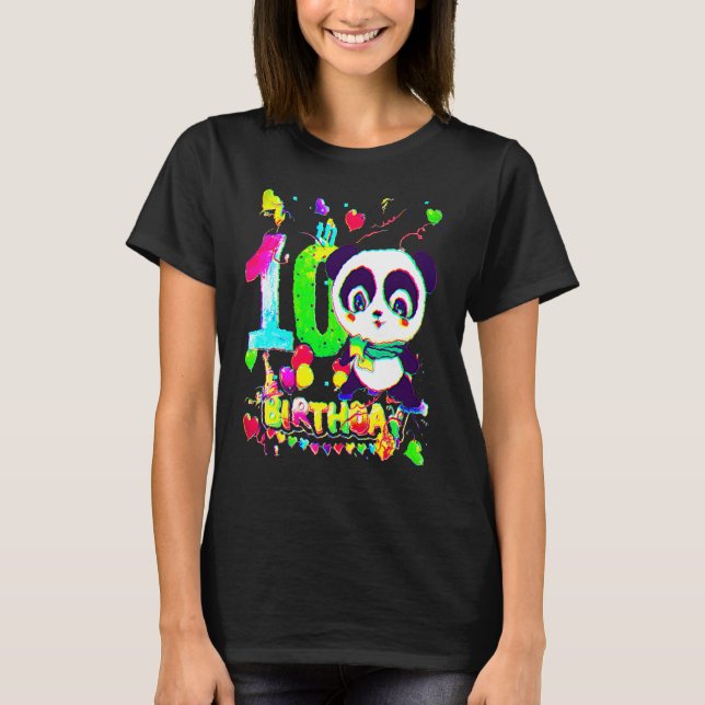 T-shirt Anniversaire De 10 Ans Pour Les Enfants Avec Grand (Devant)
