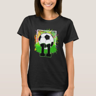 T-shirt Anniversaire de 11 ans Footballeur de 11 ans Joueu